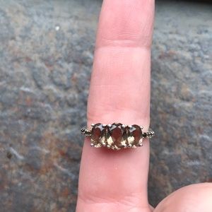 Smoky Quartz and silver ring